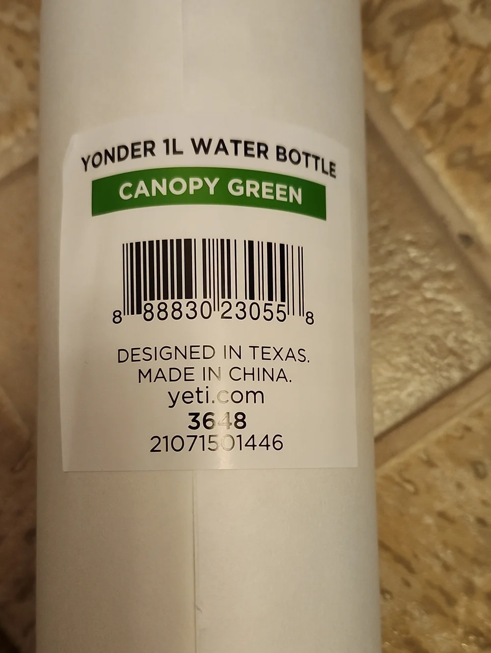 Yeti branded water